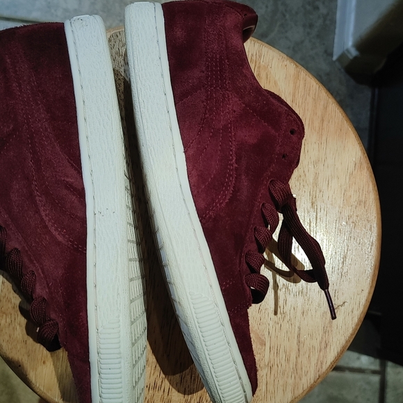 Puma Burgundy Suede Sneakers - Picture 14 of 16